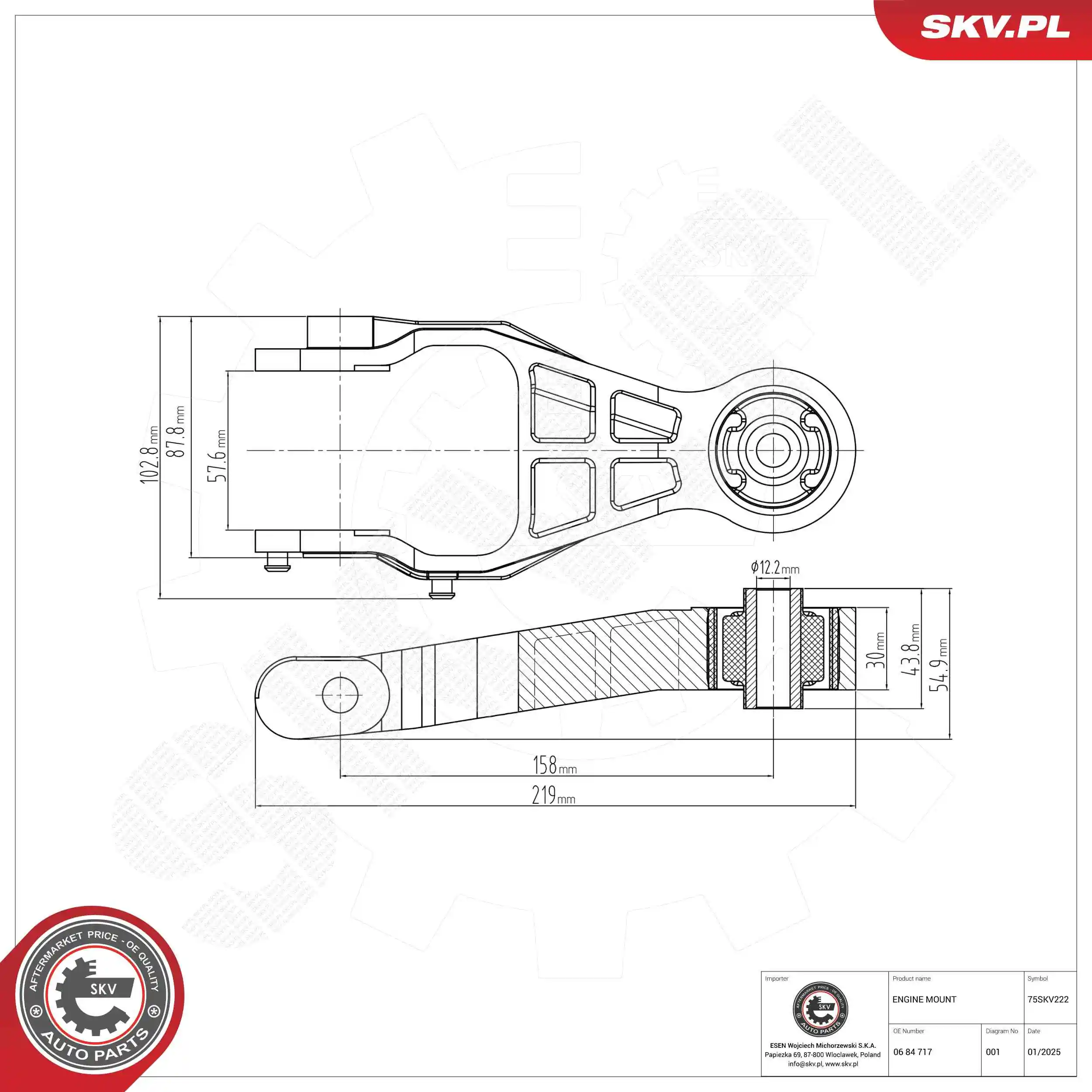 Mounting, engine